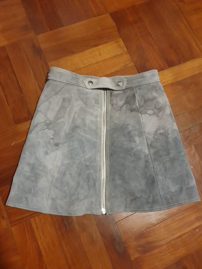 suede skirt topshop
