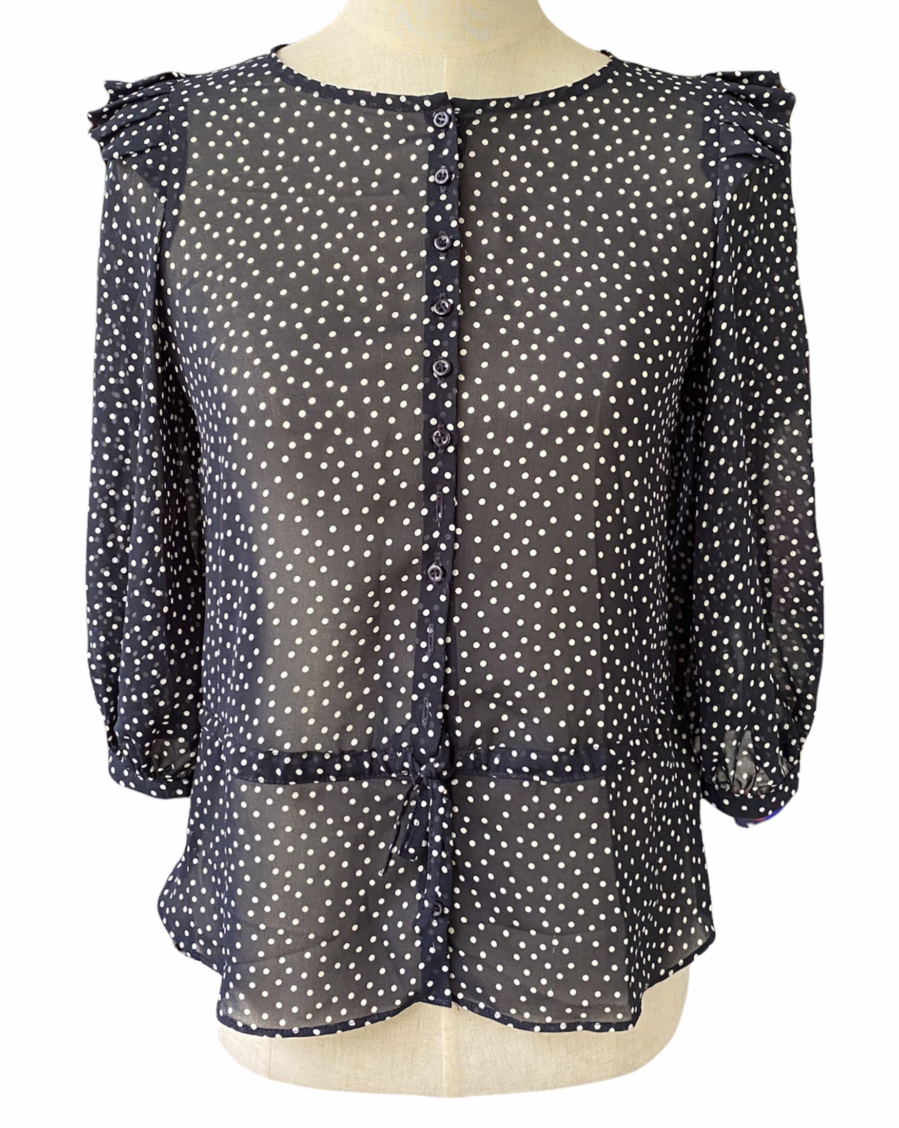 Topshop Polkadot Blouse Women S Fashion Clothes Tops On Carousell