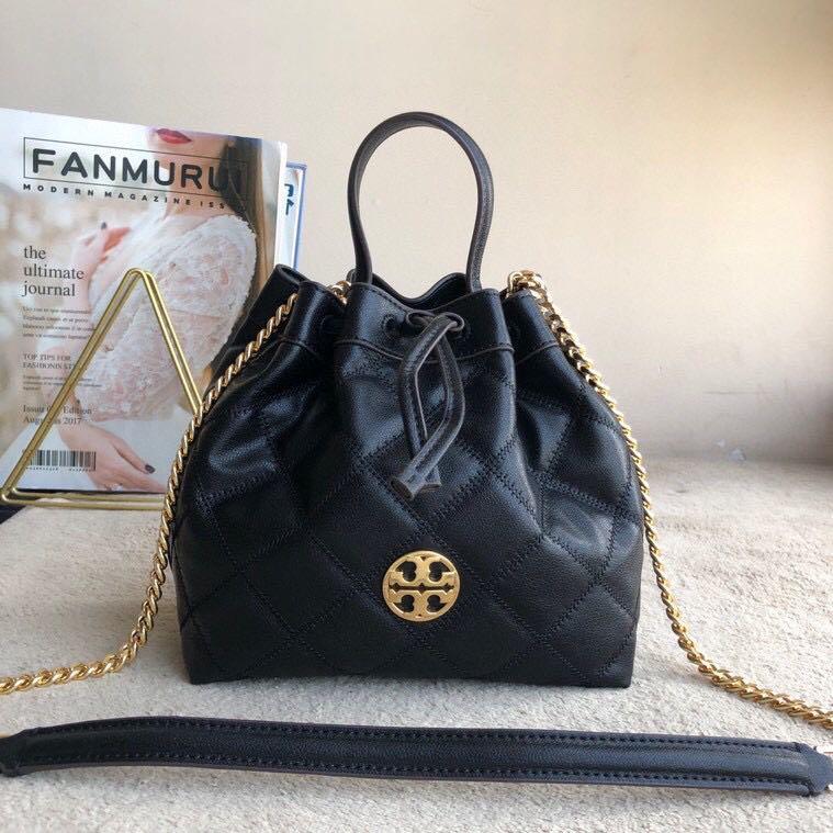 Tory Burch Willa Mini Bucket Bag Golden Sunset Details : Gold Tone