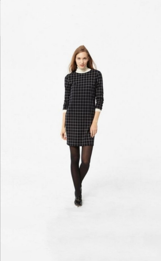 Uniqlo checkered dress clearance