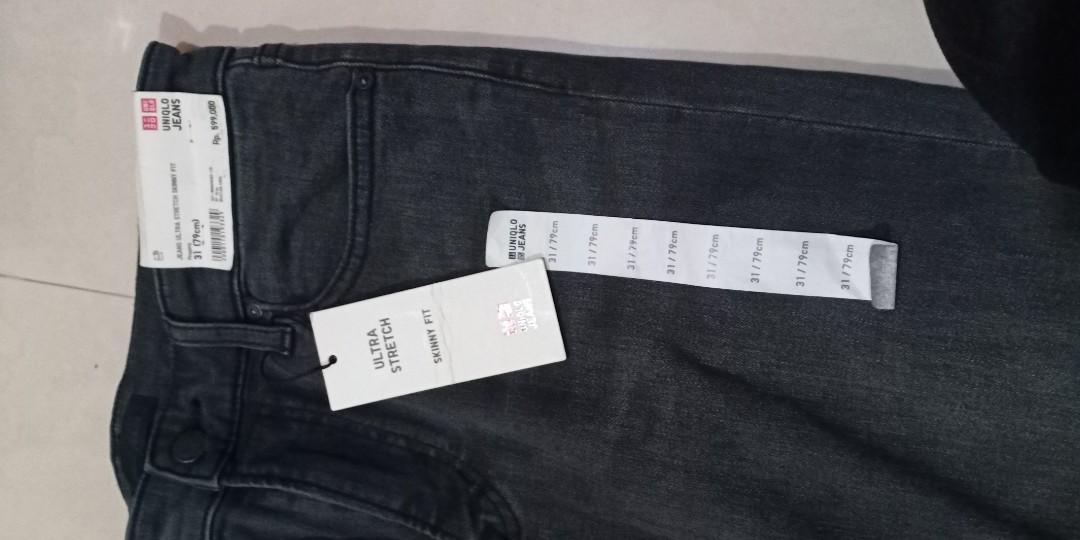 Uniqlo ultra stretch skinny jeans grey 