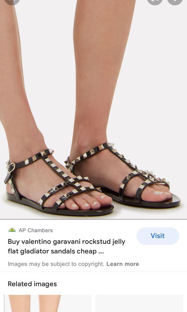 leather jelly sandals