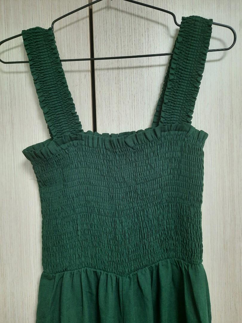 Valleygirl Dark Green Jumpsuit, Women's Fashion, Dresses & Sets