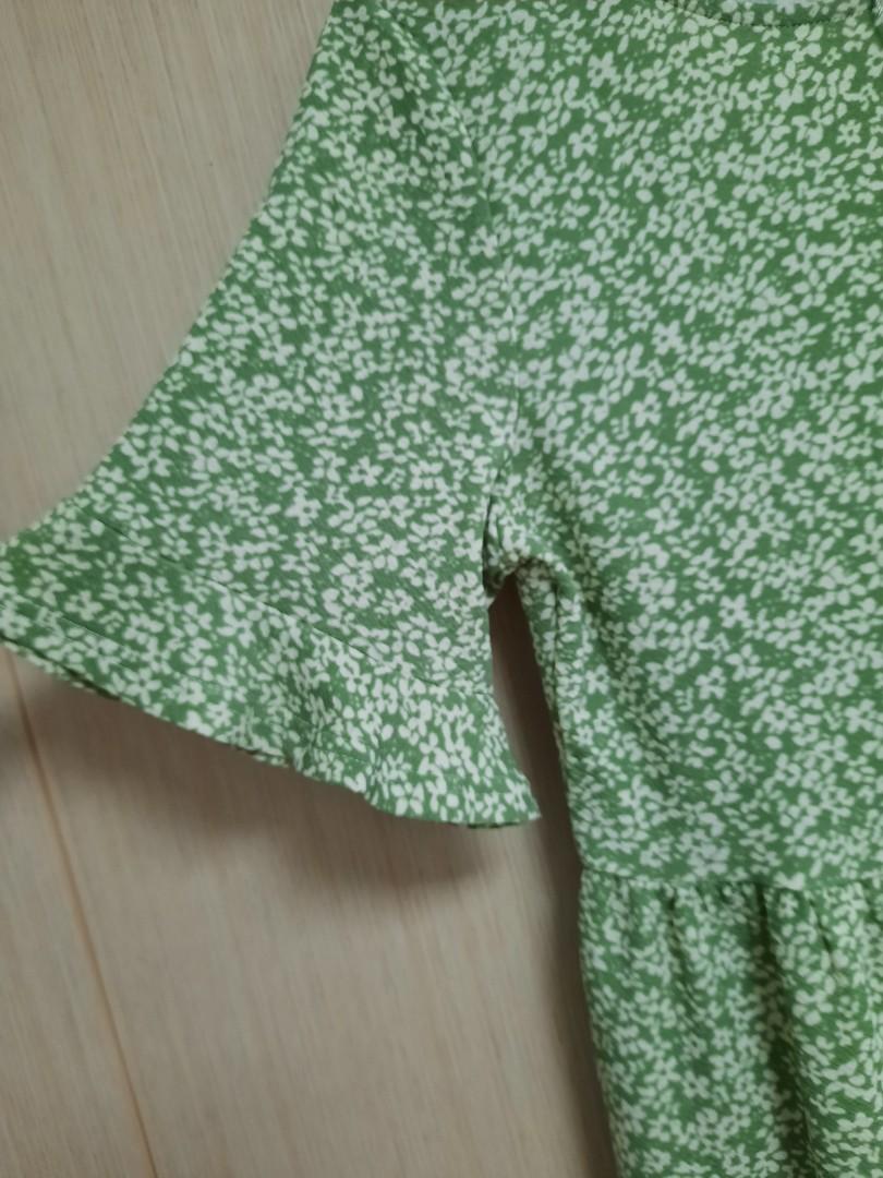 Valleygirl Mint Green Floral Dress, Women's Fashion, Dresses & Sets