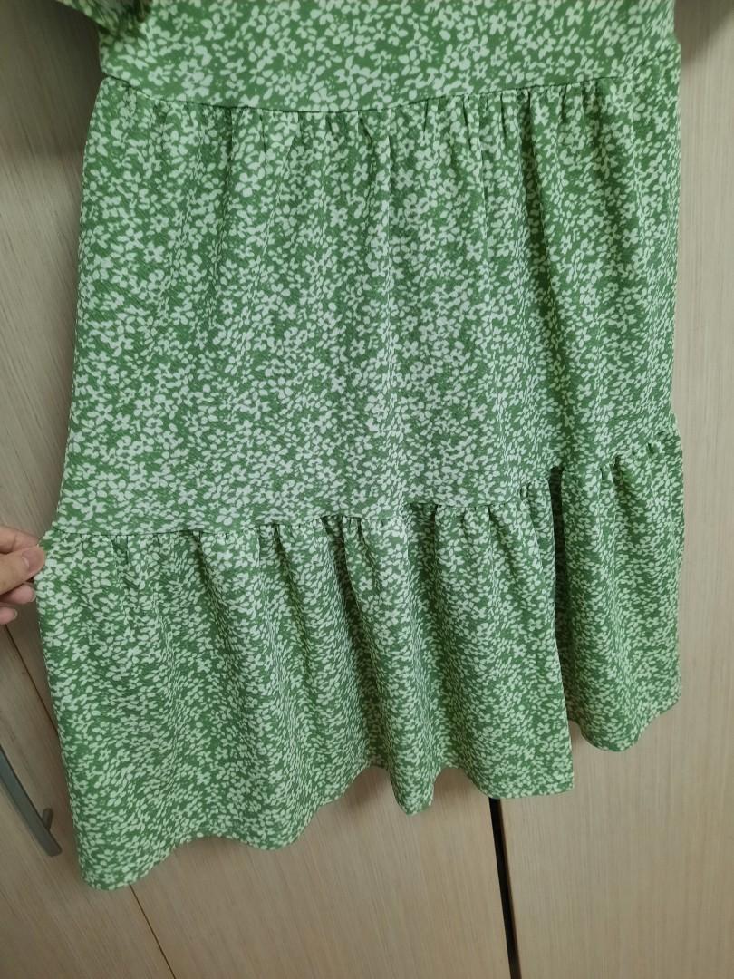 Valleygirl Mint Green Floral Dress, Women's Fashion, Dresses & Sets