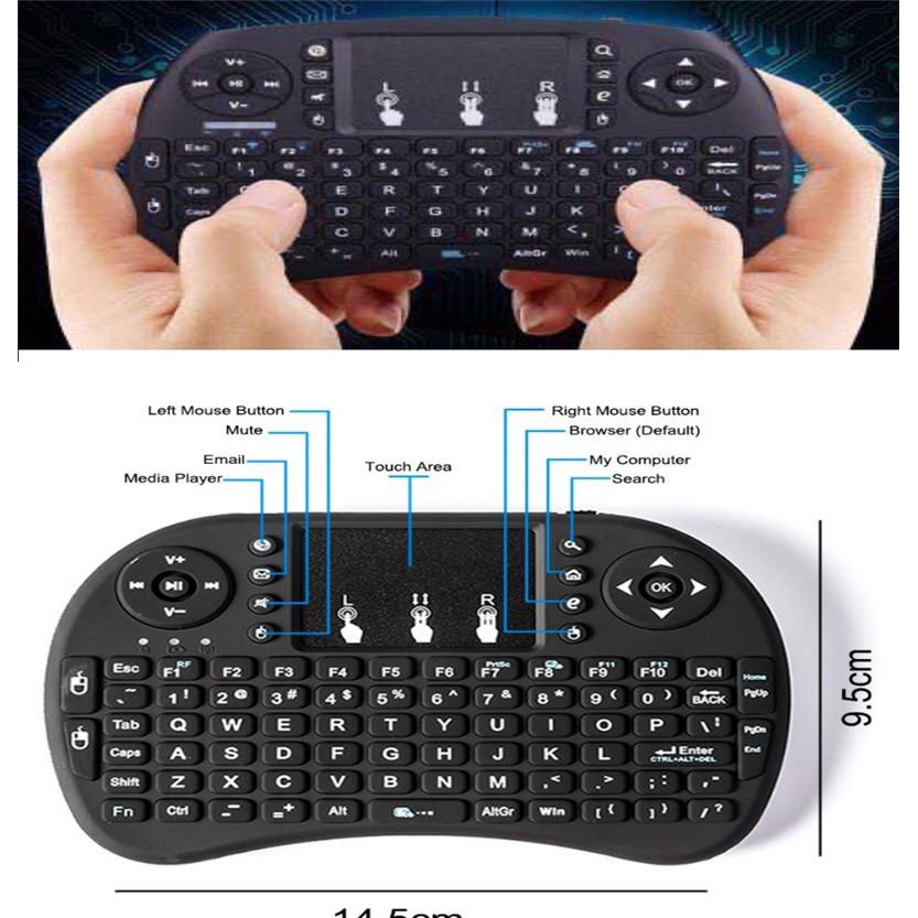 Wireless Mini Keyboard with Touchpa Smart TV 3-color Backlight keyboard ...