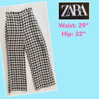 Zara Flare Checker Pants