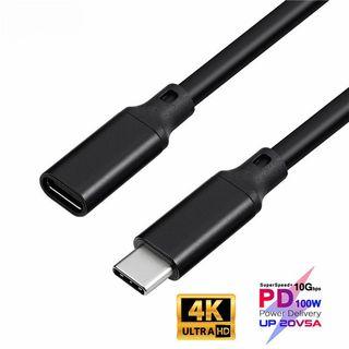 [with Freebie] 100W PD 5A USB3.1 Type-C Extension Cable 4K@60Hz USB-C Gen 2 10Gbps Extender Cord