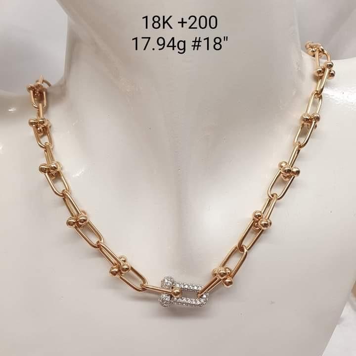 18k Saudi Gold Necklace 18