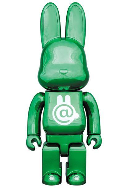 全新rabbrick R@BBRICK CHROME 400％ GREEN 玩鍍綠Bearbrick, 興趣及