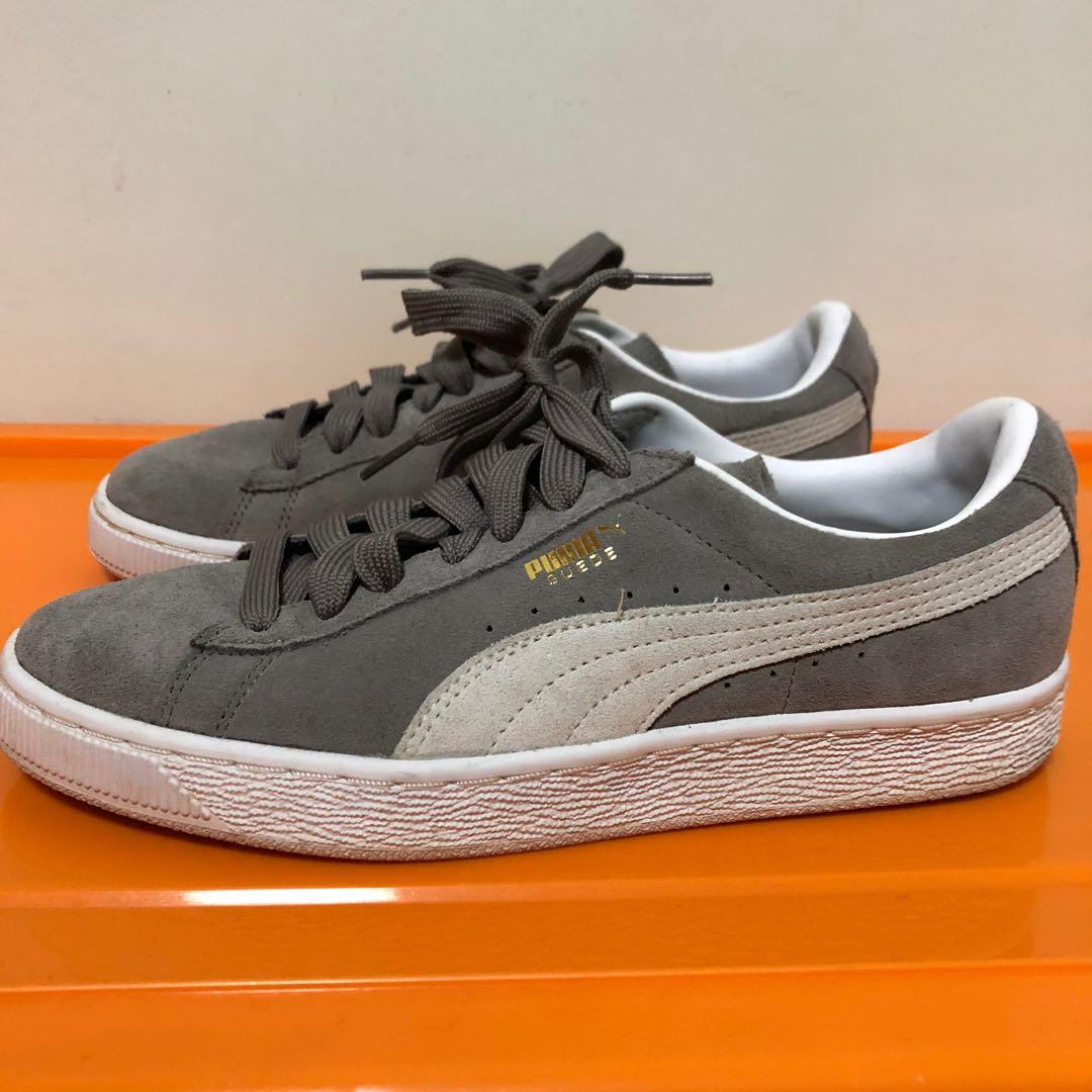 Puma suede deals grey mens