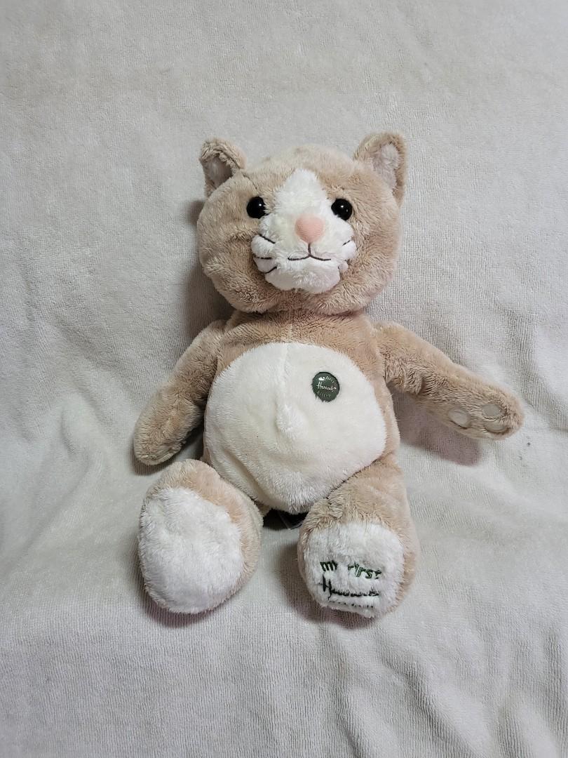 Authentic Rare Vintage My First Harrods Kitten Cat Beanie Plush