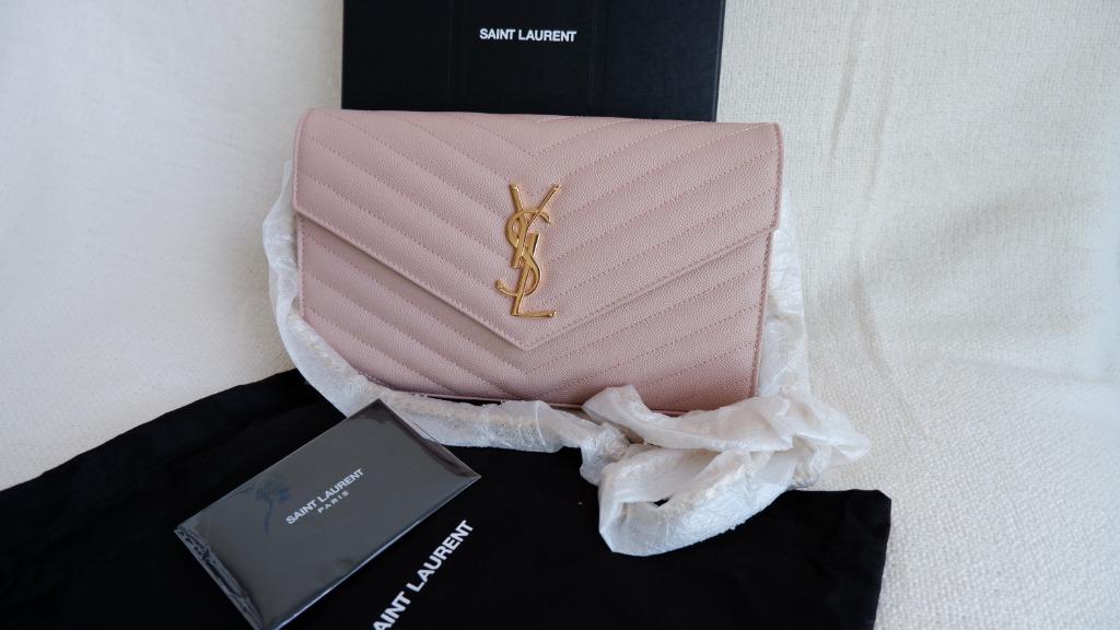 Ysl chain wallet pink hotsell