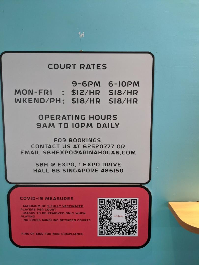 Badminton Court SBH Expo in Nov 2021, Sports Equipment, Sports