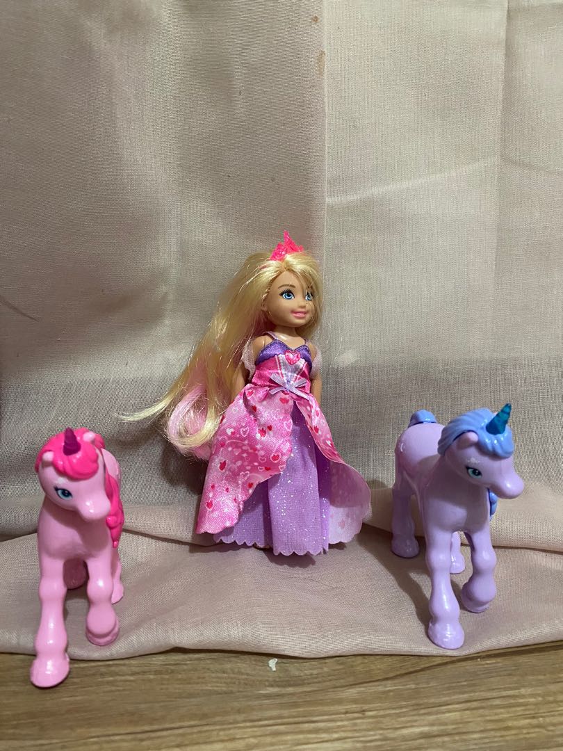 Barbie chelsea princess discount and baby unicorn