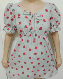 Bkk Faipan gray mini puff dress