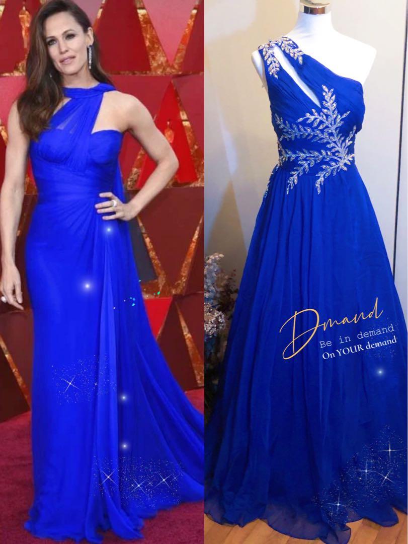 Electric blue 2025 evening gown