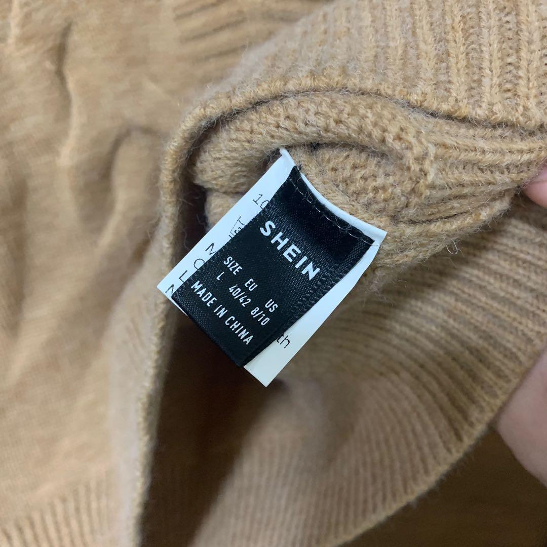 brown shein sweater vest (Category: Sleeveless) located in Paranaque City. Submitted by _decluttered (Listing ID 1116225126, Image 3). Description: — no when worn — used once — can fit s-m mop: gcash only mod: ggx, shopee checkout .