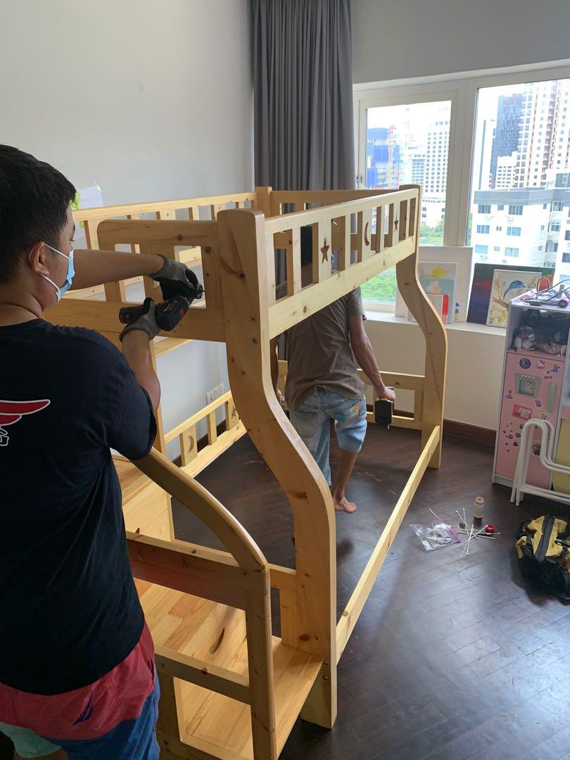 Bunk bed disassembly /assembly/movers services/transportation/disposal