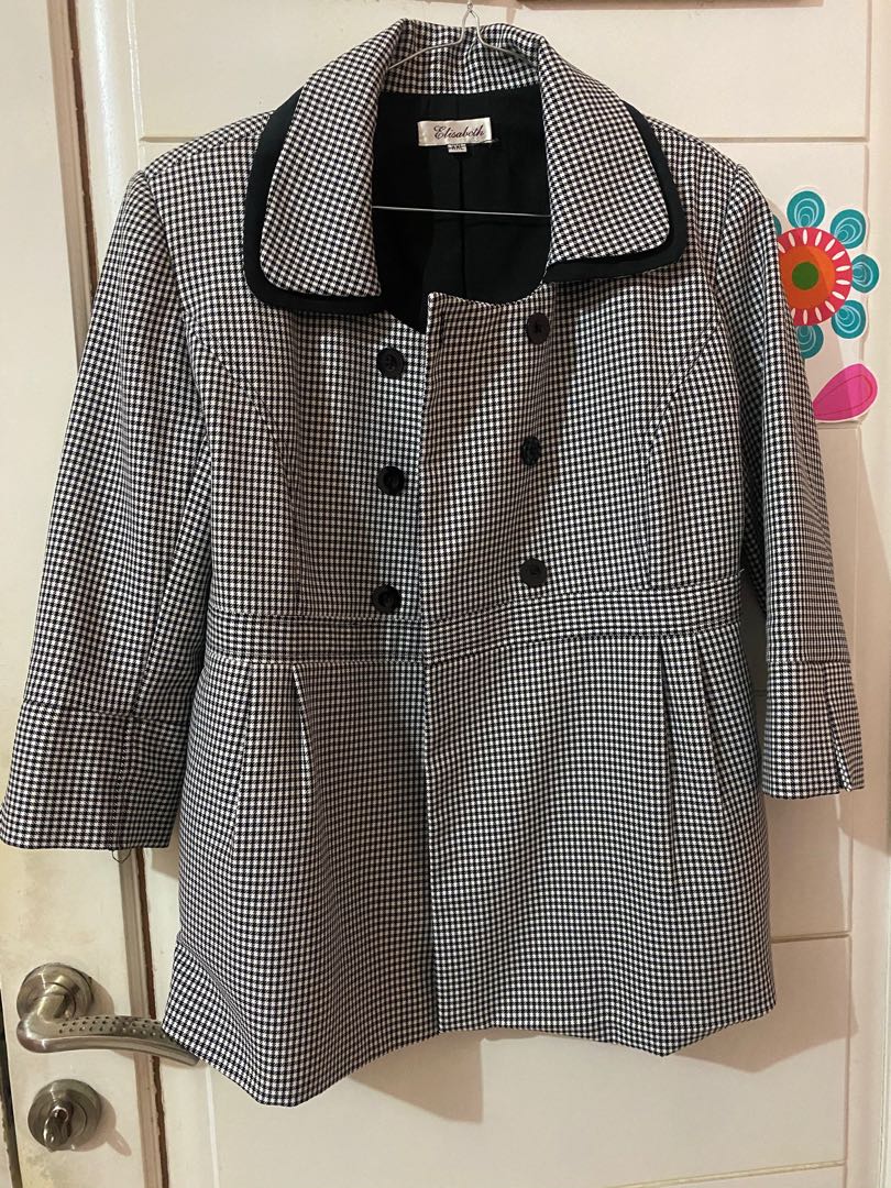 checkered blazer jacket