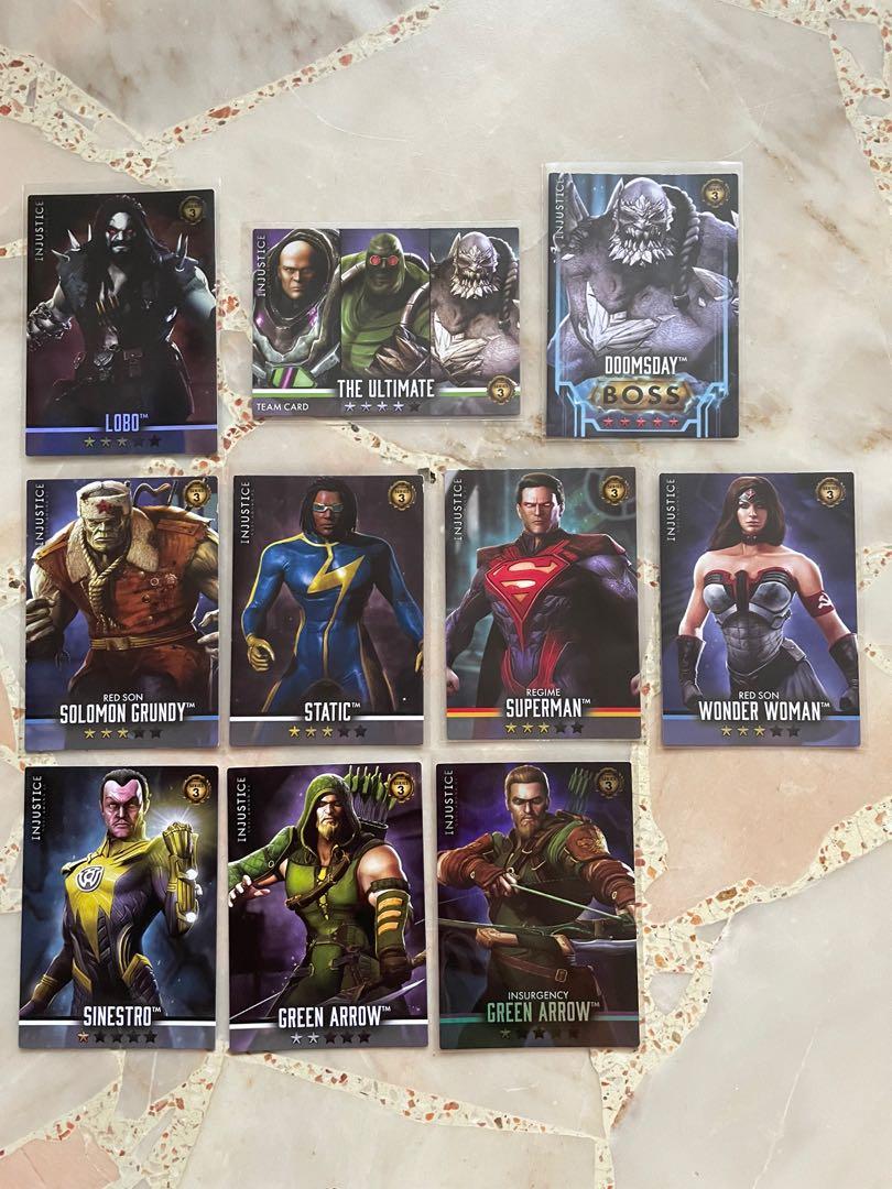 DC Injustice Justice League Card Game Series 3 Bundle of 10 Cards