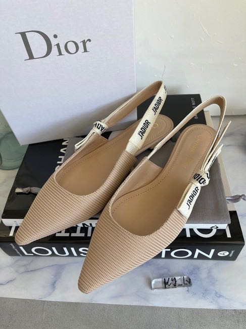 Dior discount flats nude