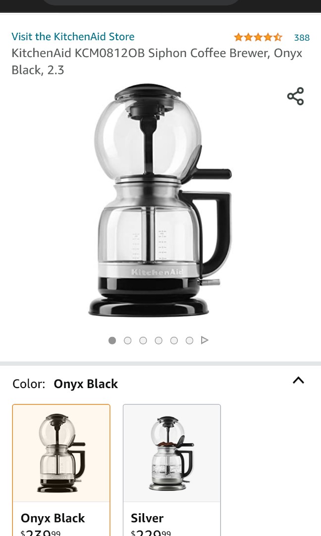 Kitchenaid artisan shop siphon coffee maker
