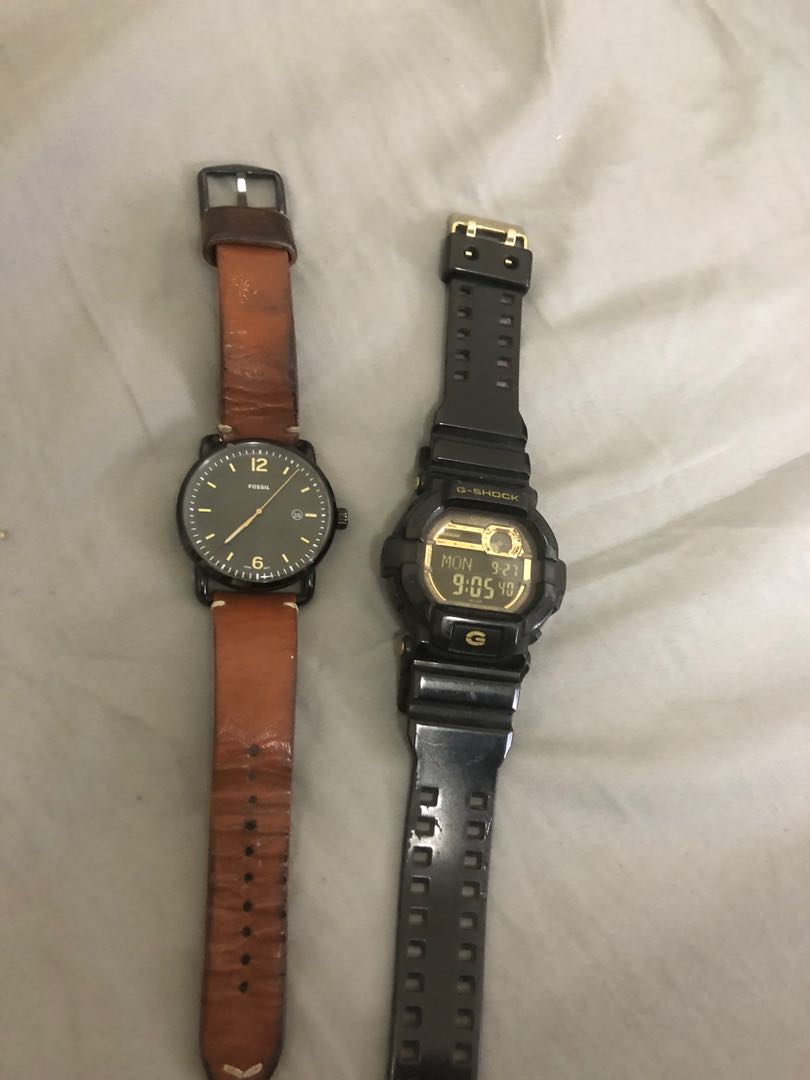 Fossil and G-shock Watch combo (ori bos 