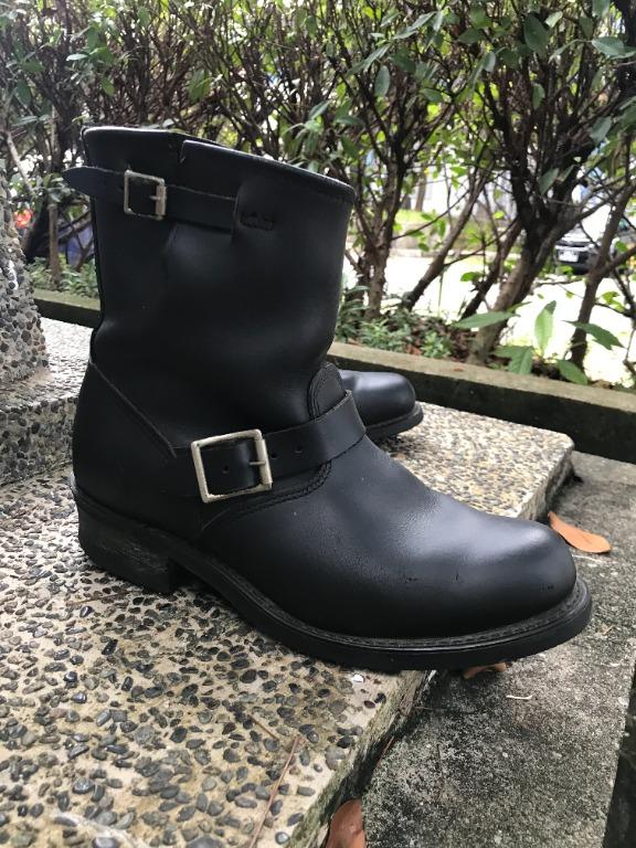 Frye black engineer boots shop