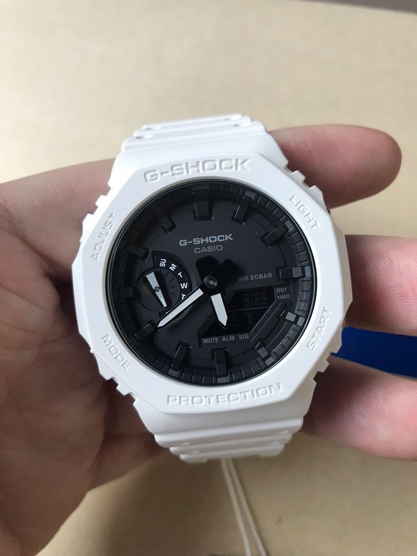 Gshock Casioak GA2100-7 GA2100-7A (Category: Men's Watches) located in Manila. Submitted by seikowatchfactory (Listing ID 1116188697, Image 3). Description: Contact: +639178302158 sms/viber/whatsapp/wechat/telegram Brand New in Box Authentic Gshock 10/10 Model: GA2100-7A Price: 4550 Specifications: Size of Case: 48.5 x 45.4 x 11.8mm Total Weight: 51g Case / bezel material: Carbon / Resin Resin Band Mineral Glass Shock Resistant Carbon Core Guard 
