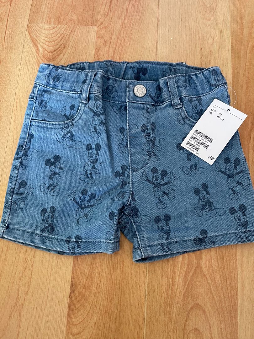 Mickey mouse denim shorts h&m hotsell