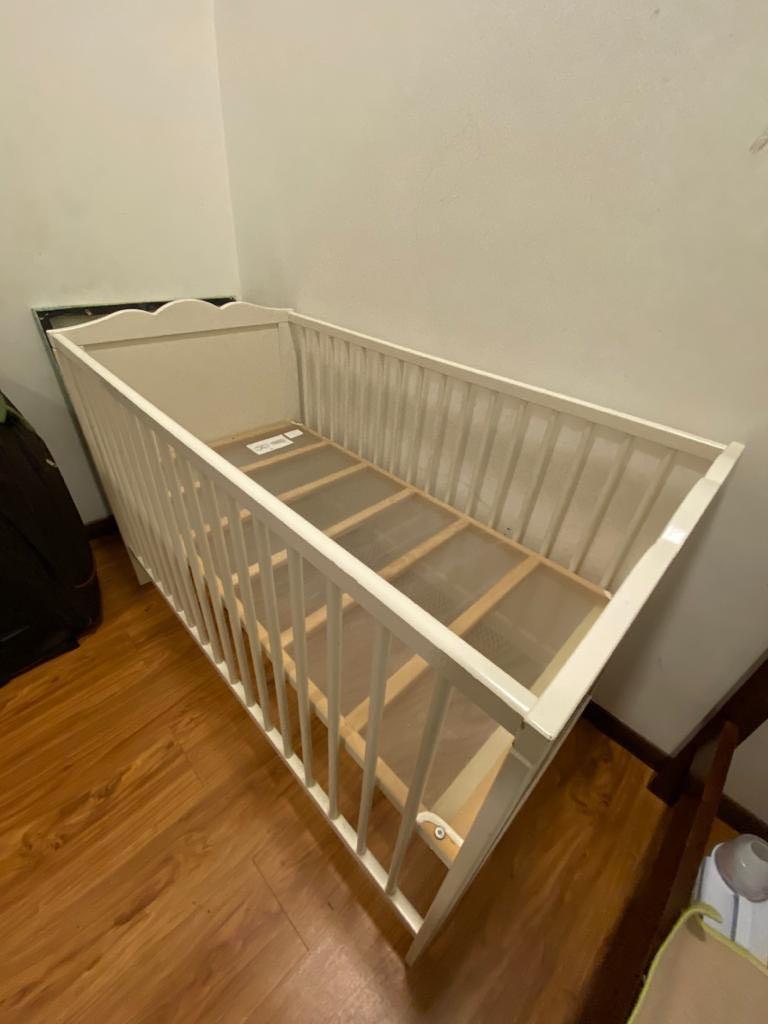 Ikea Hensvik Baby Cot, Furniture & Home Living, Furniture, Bed Frames