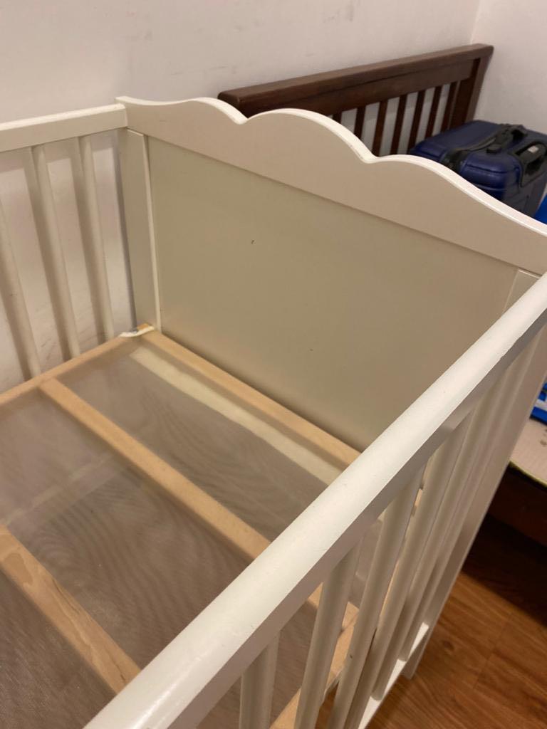 Ikea Hensvik Baby Cot, Furniture & Home Living, Furniture, Bed Frames