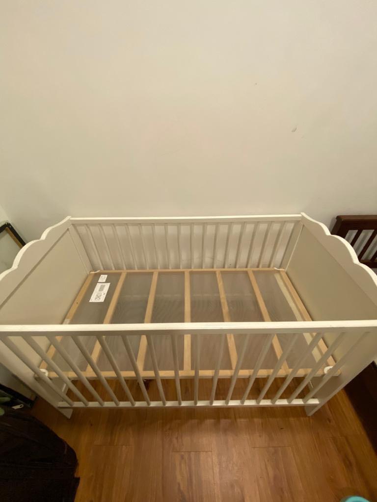 Ikea Hensvik Baby Cot, Furniture & Home Living, Furniture, Bed Frames