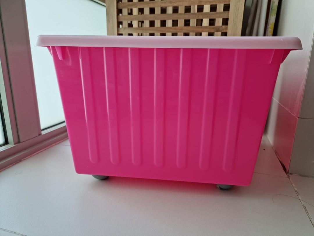 Ikea Storage Boxes with lid & wheels (4 available), Furniture & Home