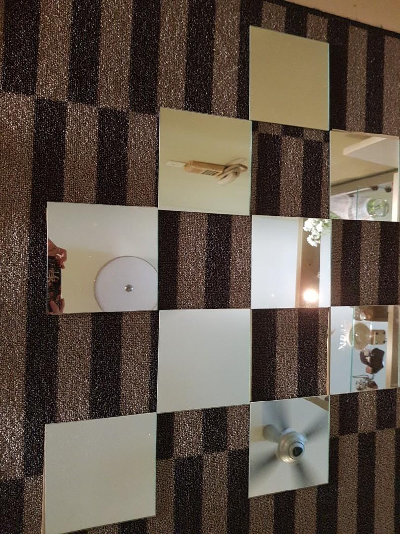 IKEA Tiles Mirror 15cm Wall Deco, Furniture & Home Living, Home Decor