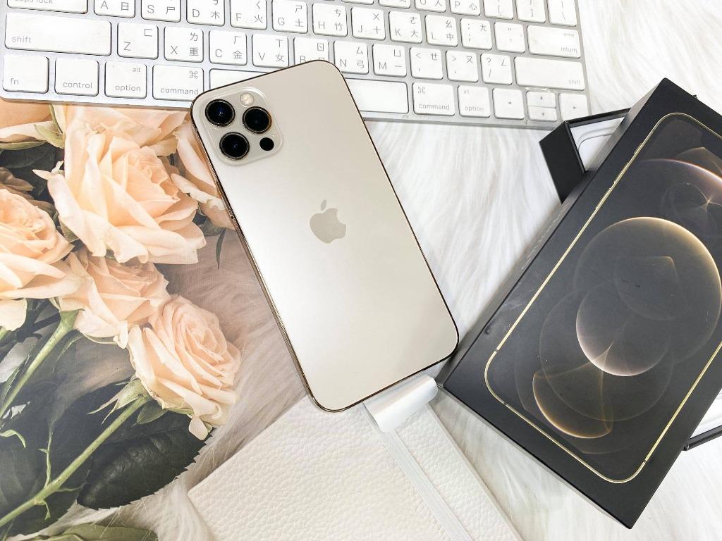 台北iphone專賣店 Iphone 12 Pro 128g金色手機 電池健康度 100 原廠保固中 手機平板 蘋果apple在旋轉拍賣