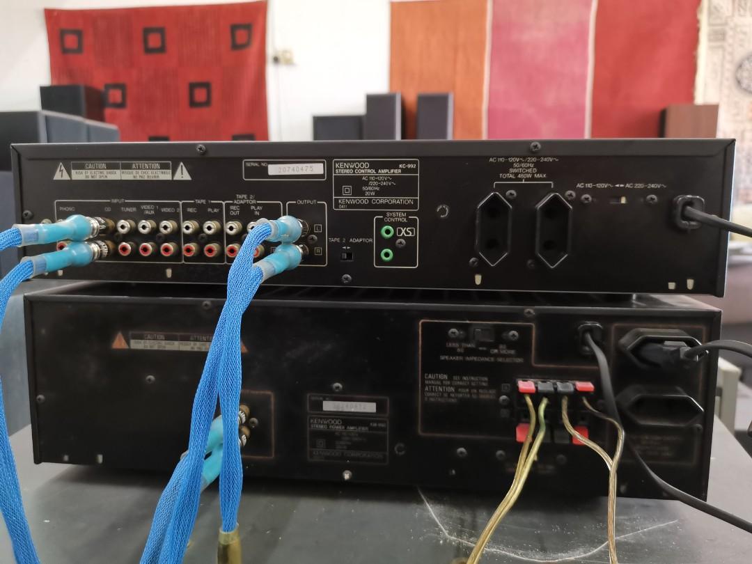 Kenwood KC992 pre amp and Kenwood KM992 power amp, Audio, Portable