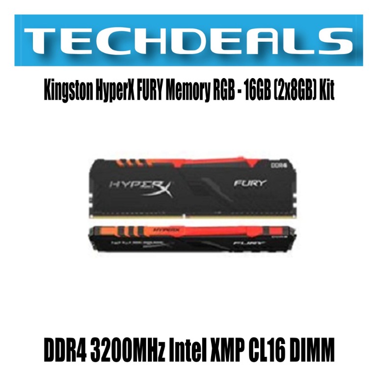 Kingston HyperX FURY Memory 16GB 2x8GB Kit DDR4 3200MHz