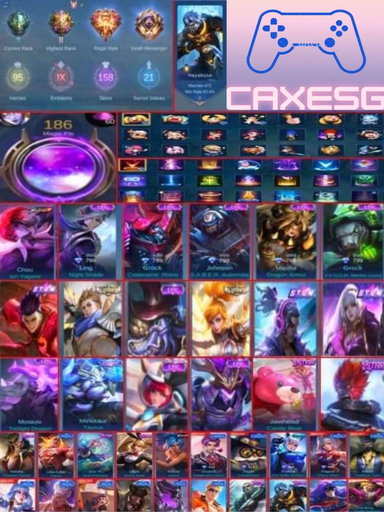 KOF Chou x Twilight Dragon Moskov (Full Stun Set,Many Epic Skins, Max  Emblems), Video Gaming, Gaming Accessories, Game Gift Cards & Accounts on  Carousell