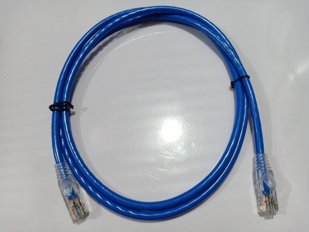 LAN Ethernet Internet Indoor Cable CAT6 (Category: Cables & Adaptors) located in Quezon City. Submitted by kyrex12 (Listing ID 1116120278, Image 2). Description: LAN(male) to LAN(male) -P15 per meter -plus P50 for crimping RJ45(Connector) -plus P5 for rubbberboots(rj45 protector) -plus P2 for nail clips -adlink brand -CAT6 -indoor -blue -with 1 week warranty -accept for shipping via GRAB and LALAMOVE COD(buyer's expense) -accept GCASH and PAYMAYA