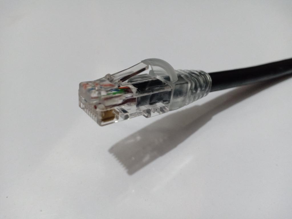 LAN Ethernet Internet Outdoor Cord Cable CAT6 (Category: Cables & Adaptors) located in Quezon City. Submitted by kyrex12 (Listing ID 1116120499, Image 1). Description: LAN(male) to LAN(male) -P15 per meter -plus P50 for crimping RJ45(Connector) -plus P5 for rubbberboots(rj45 protector) -plus P2 for nail clips -adlink brand -CAT6 -outdoor -black -with 1 week warranty -accept for shipping via GRAB and LALAMOVE COD(buyer's expense) -accept GCASH and