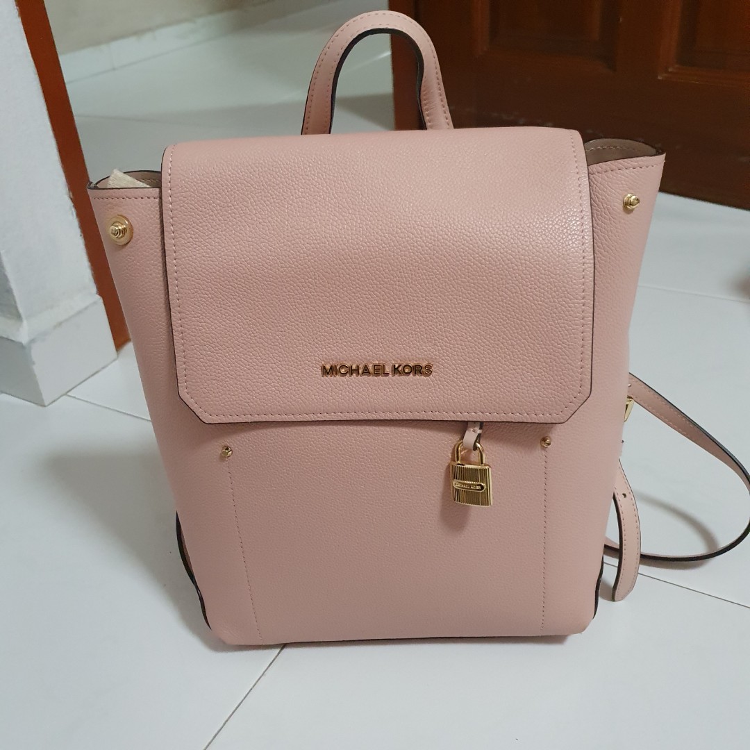 pink mk backpack purse