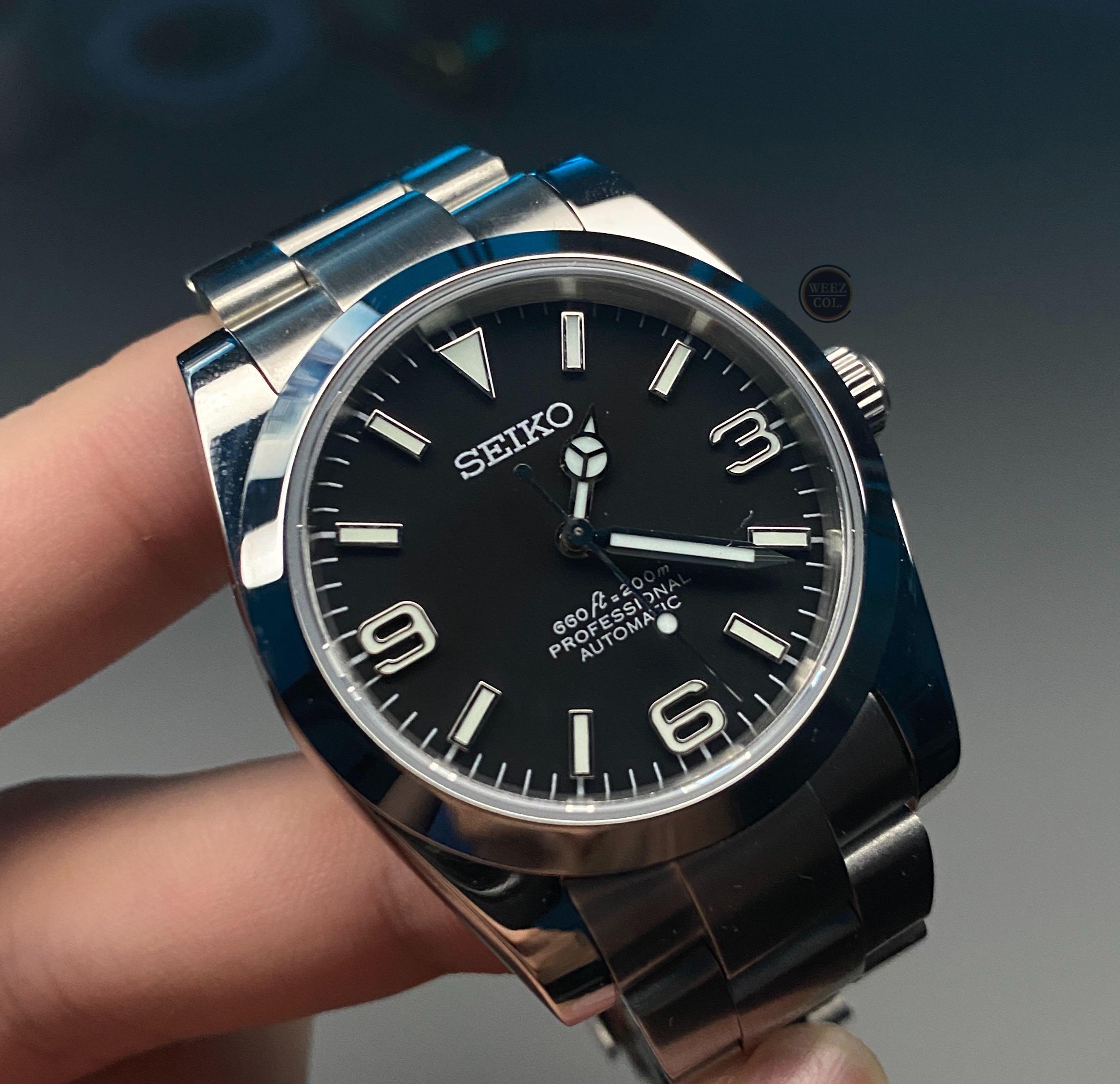 売り一掃新品カスタムSEIKOMOD 36mmエクスプローラNH35機械式 腕時計(アナログ)