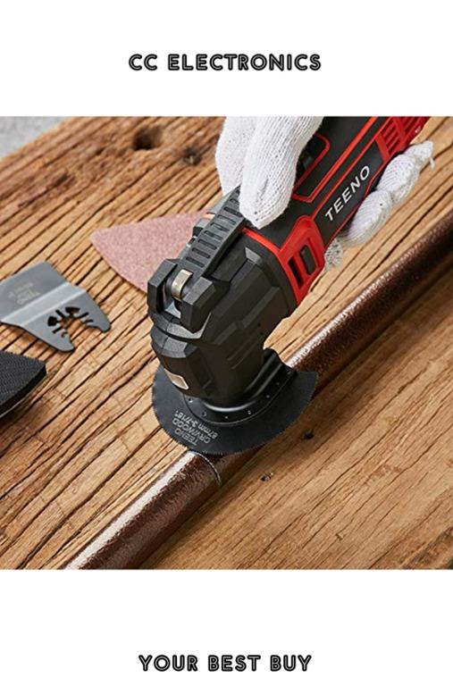 New TEENO 20VMAX Cordless Oscillating Tool Multi-Tool Kit with Variable  Speed,2.0Ah Lithium-Ion Battery and Charger Included,15 Piece Accessories  Set-2100 (One Battery), Furniture  Home Living, Home Improvement   Organisation, Home Improvement Tools