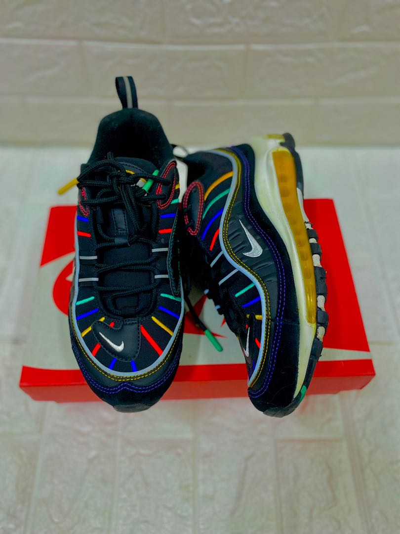 Nike Air Max 98 Game GS Black Multi CJ7393 001 Women s Fashion Footwear Sneakers on Carousell