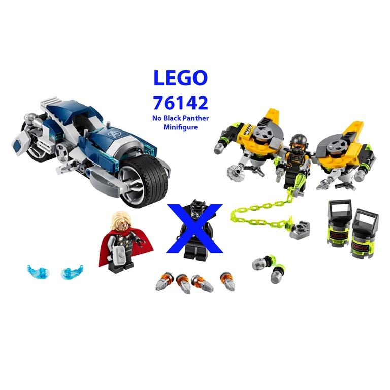 No Black Panther LEGO 76142 Marvel Avengers Speeder Bike Attack Thor AIM Agent New Unassembled
