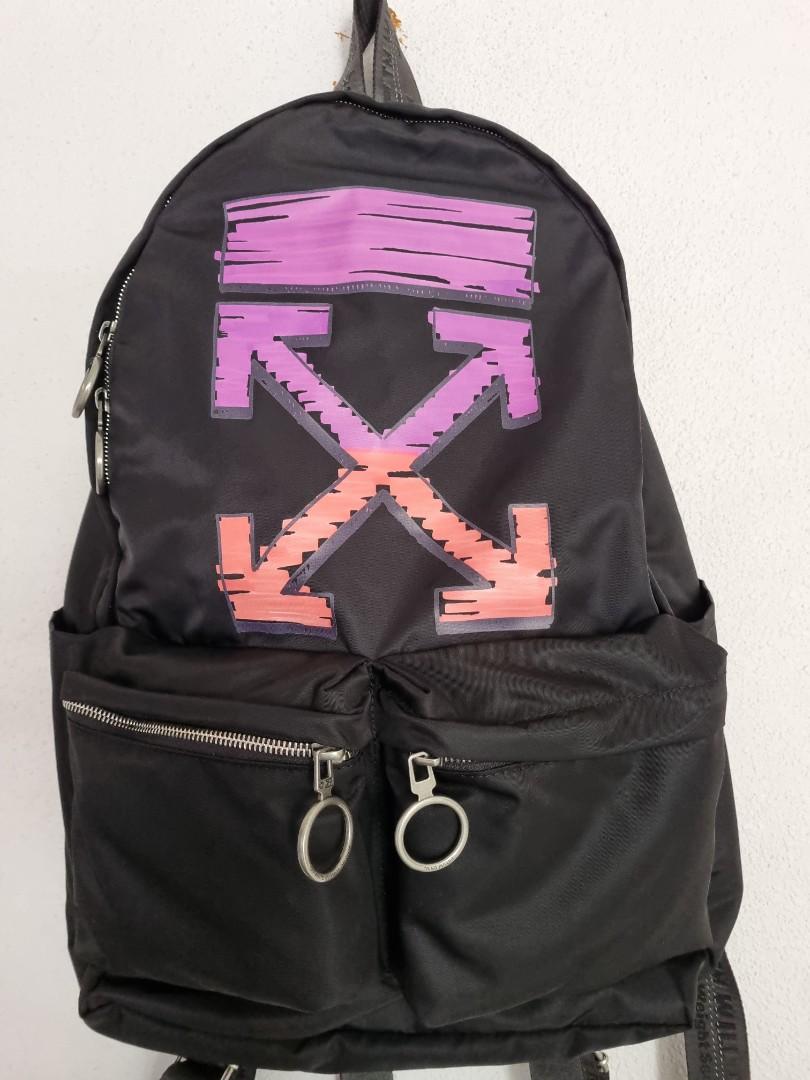 Off White Marker Arrow Easy Backpack Men s Fashion Bags