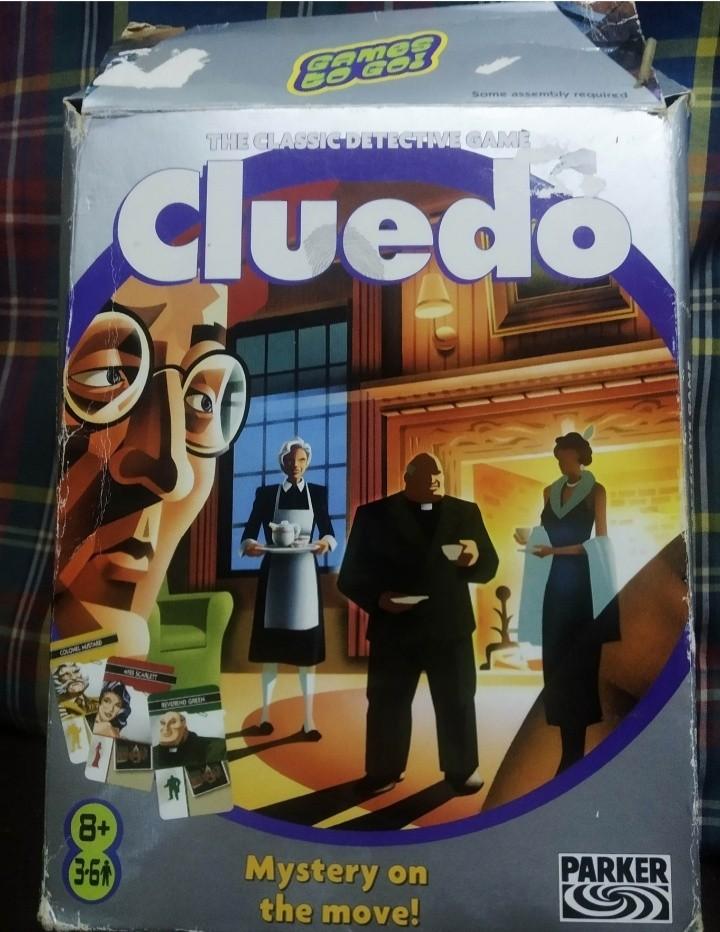 CLUEDO TRAVEL EDITION (Category: Board Games & Puzzles) located in Marikina City. Submitted by mightydeer_1c3906 (Listing ID 1116234090, Image 1). Description: 1. COMPLETE 2. Classic Cluedo board game in a handy, compact, portable version. 3. Good used condition. 4. Set includes all parts comprising of Plastic case/board 6 board counters, weapon cards, character cards, 9 room cards, 2 dice, 1 detective note book and game instructions. 5. Light we