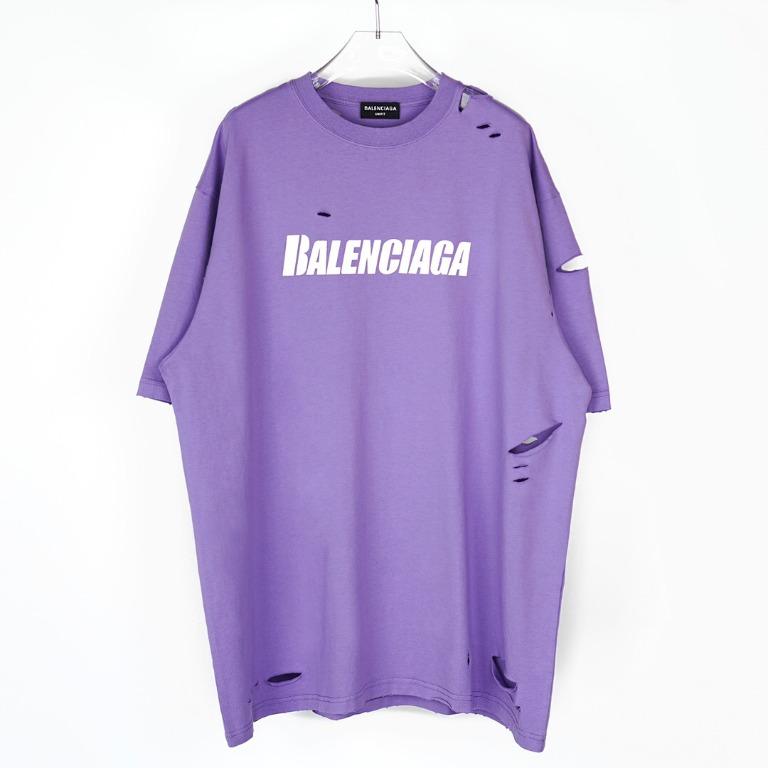 Oversized ripped B A L E N C I A G A tee tshirt